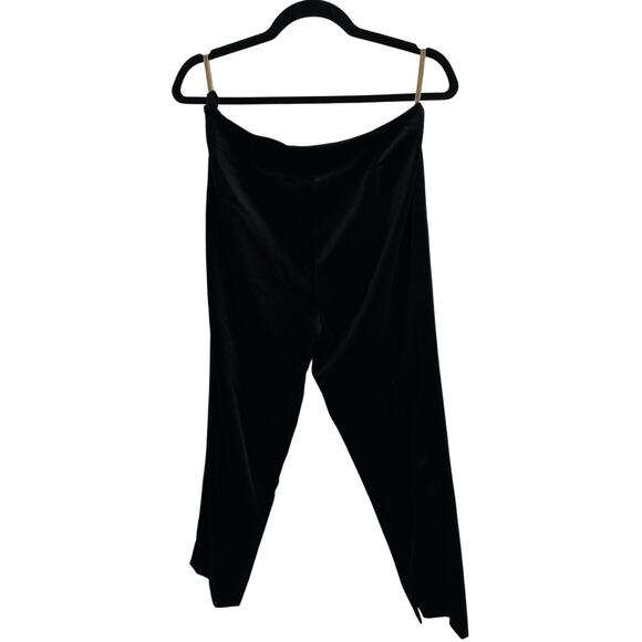 Neiman Marcus 8 Piazza Sempione Stretch Velvet Pants Straight Leg Cropped Black - Picture 6 of 11